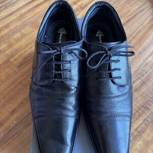 Hush Puppies Men's Black Leather Bicycle Toe Oxfords - HPO2 Flex - Size 8